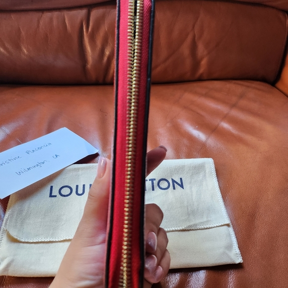 Louis Vuitton Red Clemence Wallet - Picture 13 of 16